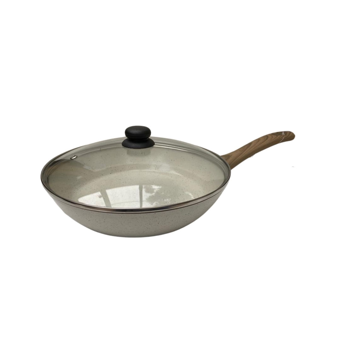 Frigideira Indução revestimento ceramico mamore e tampa 24cm