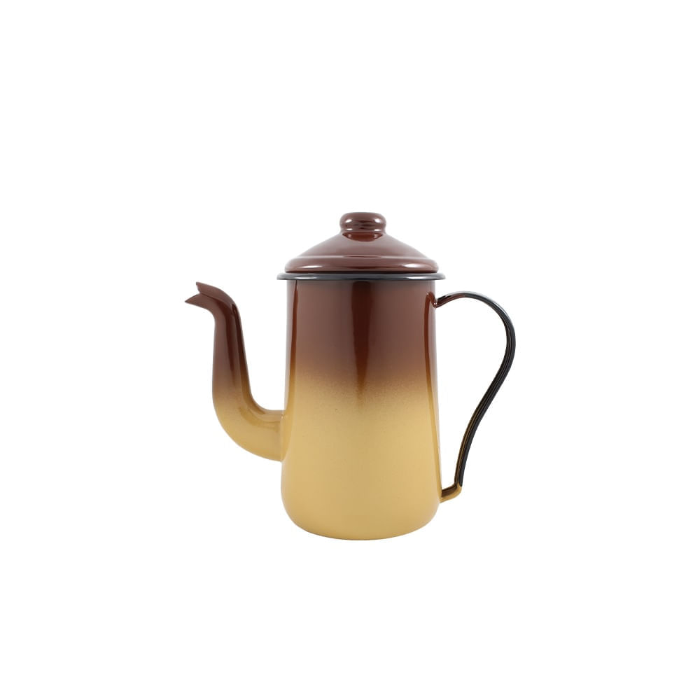 Bule Cafeteira tradicional  Agata 1,5L Marrom Bege Mãe Agata