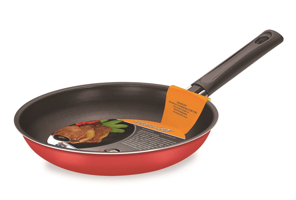 Frigideira francesa antiaderente 24 cm - vermelha