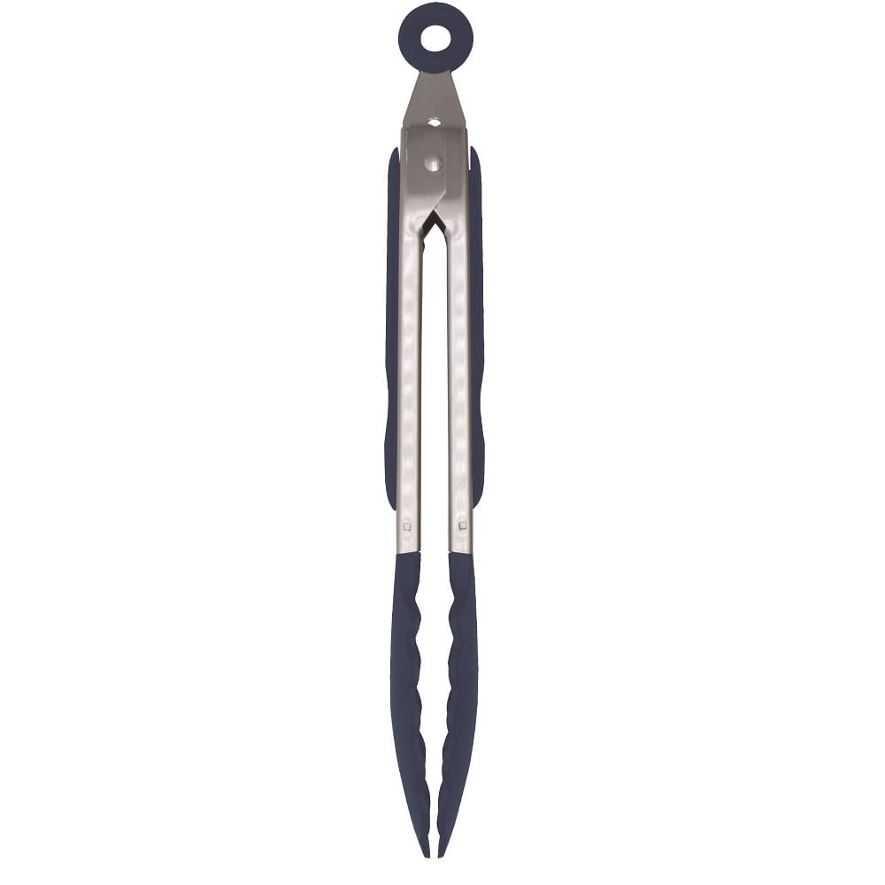 Pegador ou pinça multiuso com ponta de nylon azul - Inox
