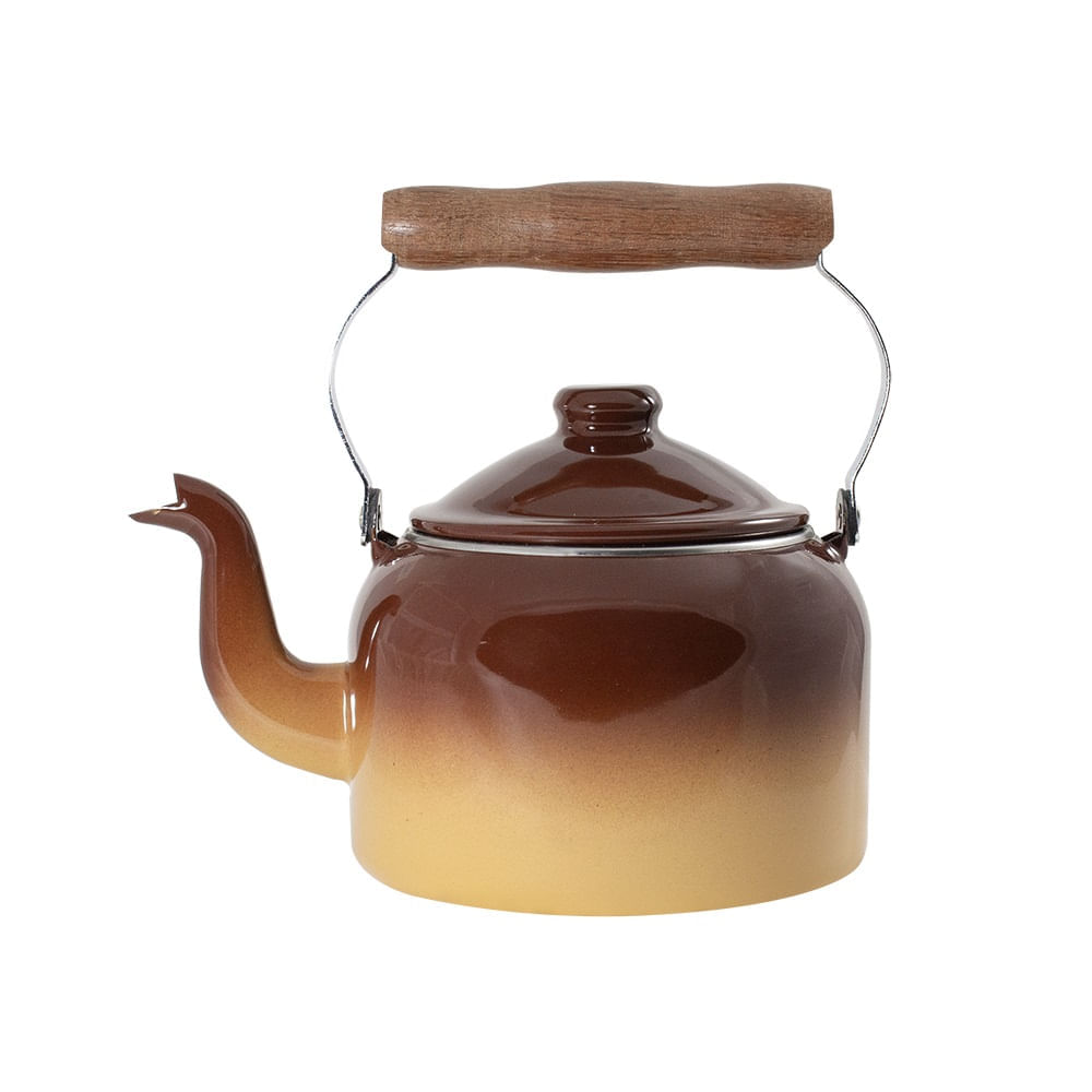 Chaleira tradicional em Agata - 1.8L  Indução Marrom e Bege