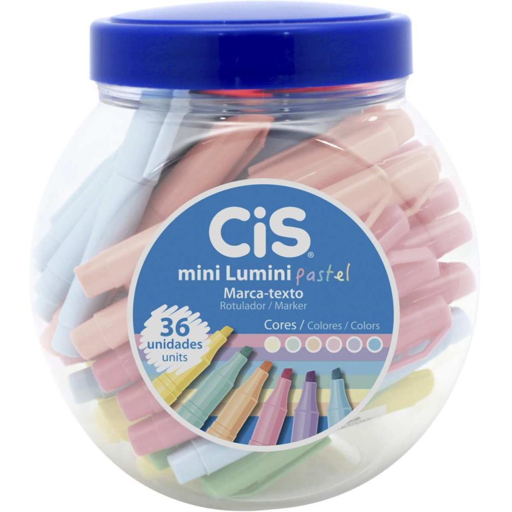 Caneta Marca Texto CIS Lumini Mini Pastel Cores