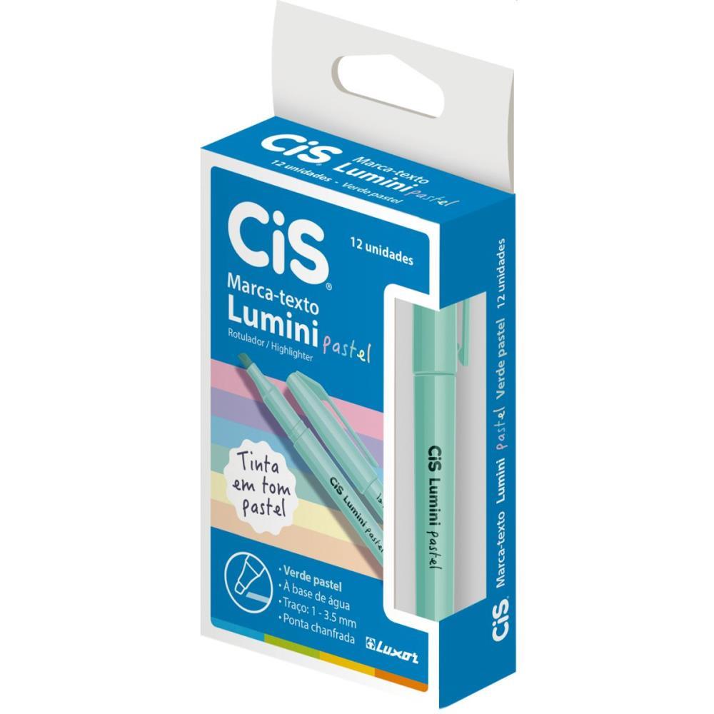 Caneta Marca Texto CIS Lumini Verde Pastel