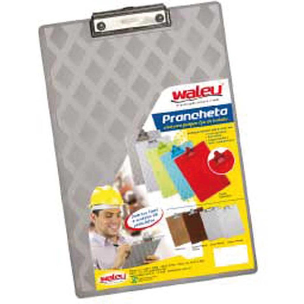 Prancheta Plastica Of.luxo Metal Fume