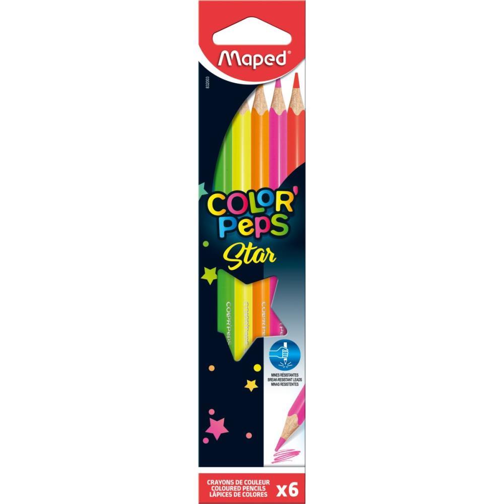 Lapis de COR Triangular Color PEPS Fluo 6CORES