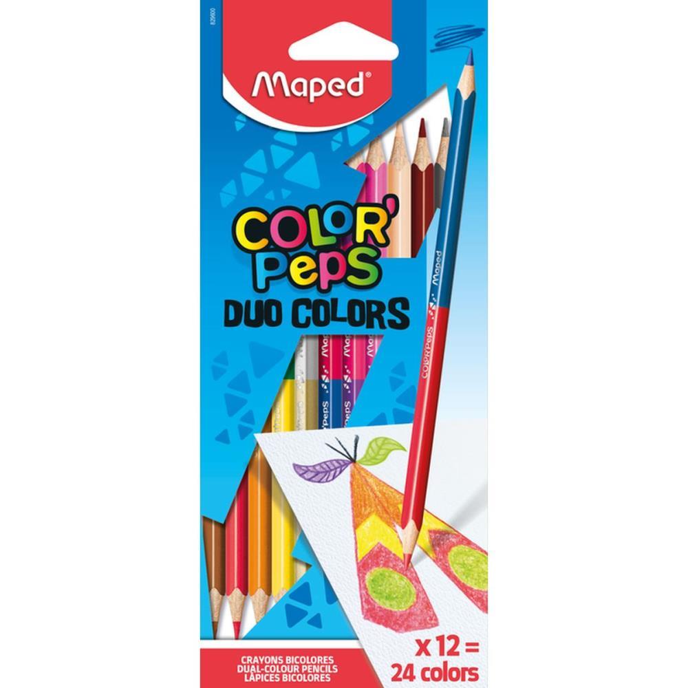 Lapis de COR Triangular Color PEPS Duo 12LAPIS 24CORES