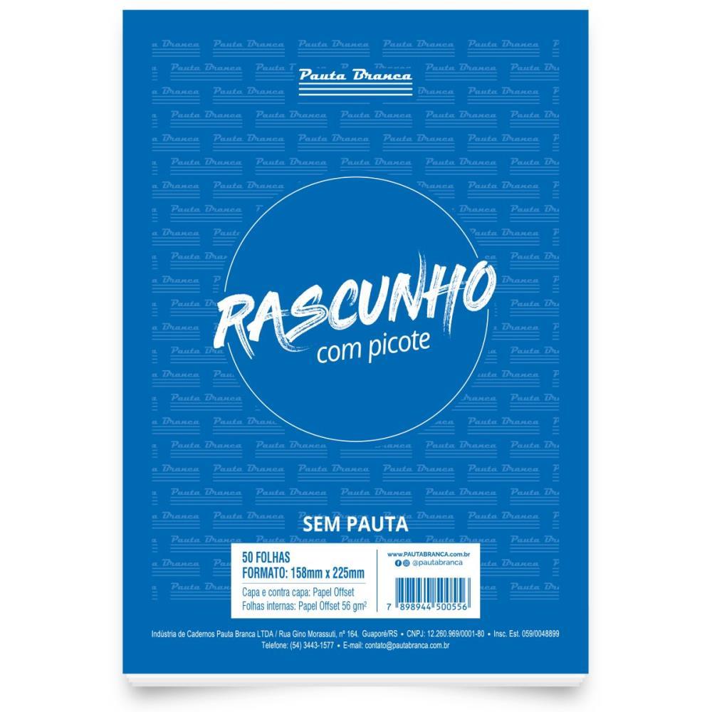 Bloco para Rascunho C/PICOTE S/PAUTA 158X225MM 50F