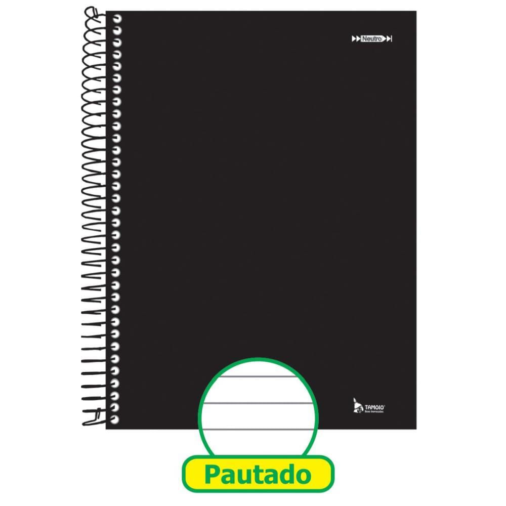 Caderno 10X1 Capa Dura 2019 Neutro Preto 200 Folhas