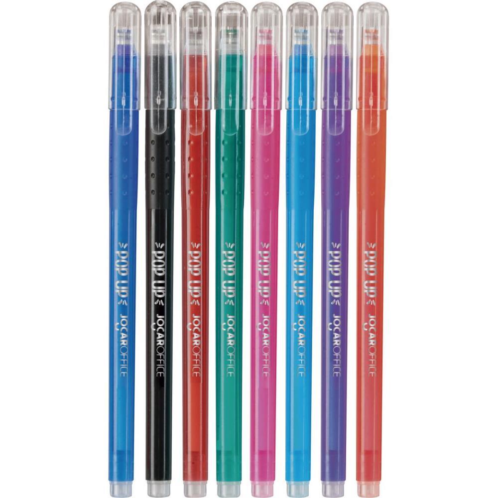 Caneta GEL POP UP 0.55MM 8CORES
