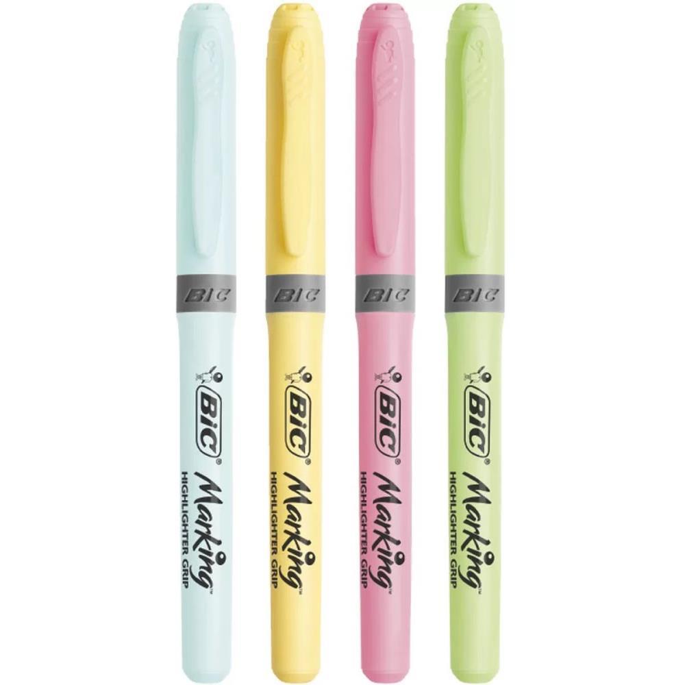 Caneta Marca Texto Marking 4 Cores Pastel