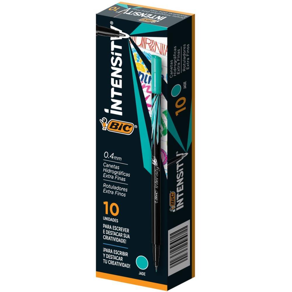 Caneta com Ponta Porosa Intensity 0.4MM Azul Turquesa (7501843500281)