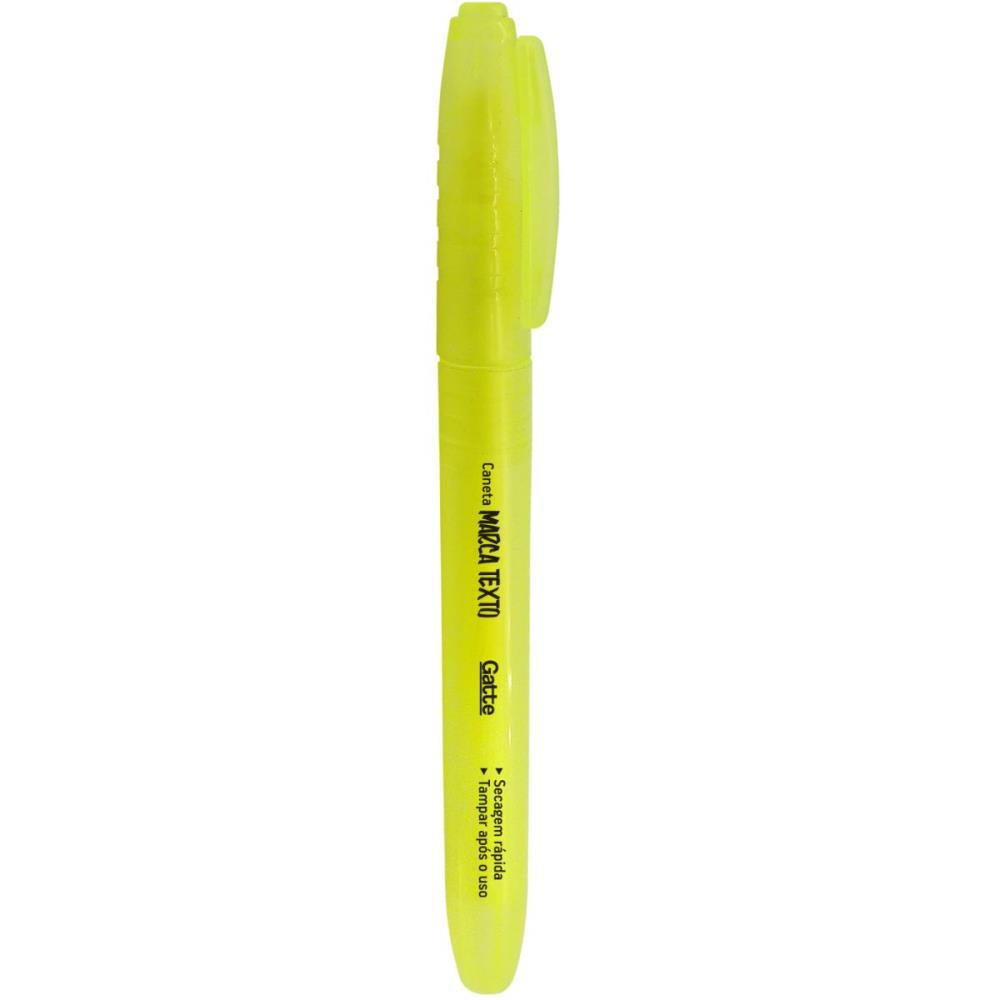 Caneta Marca Texto Gatte Amarela 4MM