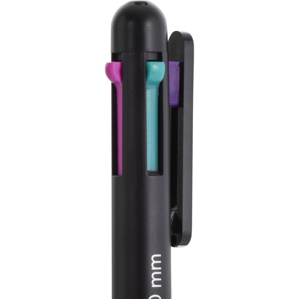 Caneta Esferografica Neon 4 Cores 1.0MM Preta