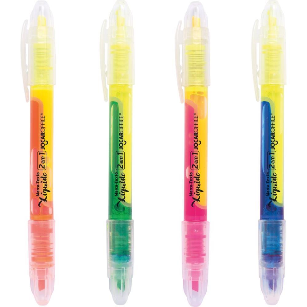 Caneta Marca Texto Jocar Liquido 2EM1 5CORES