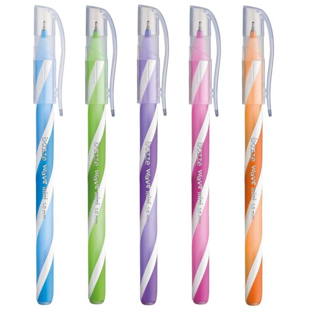 Caneta Esferografica Bazze Wave Mini 5 Cores