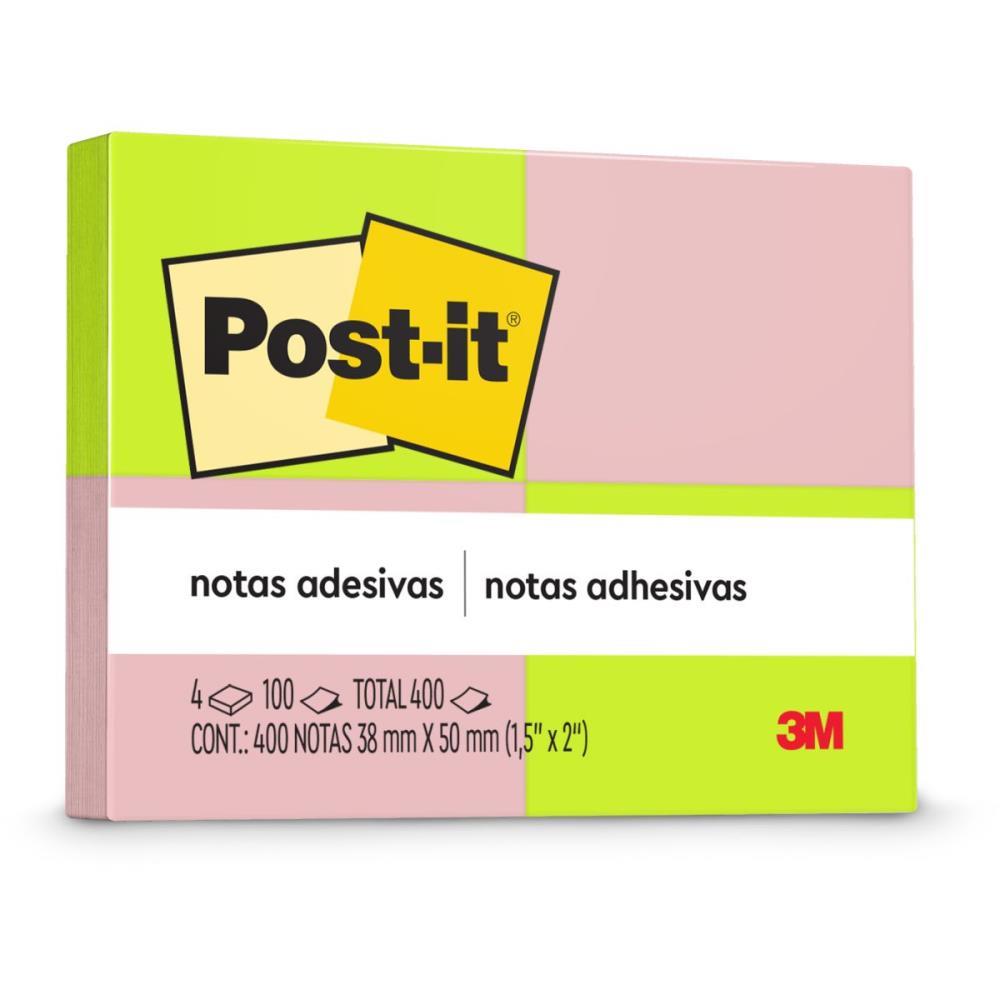Bloco de Recado POST-IT 653 Neon 38X50MM 100FLS.