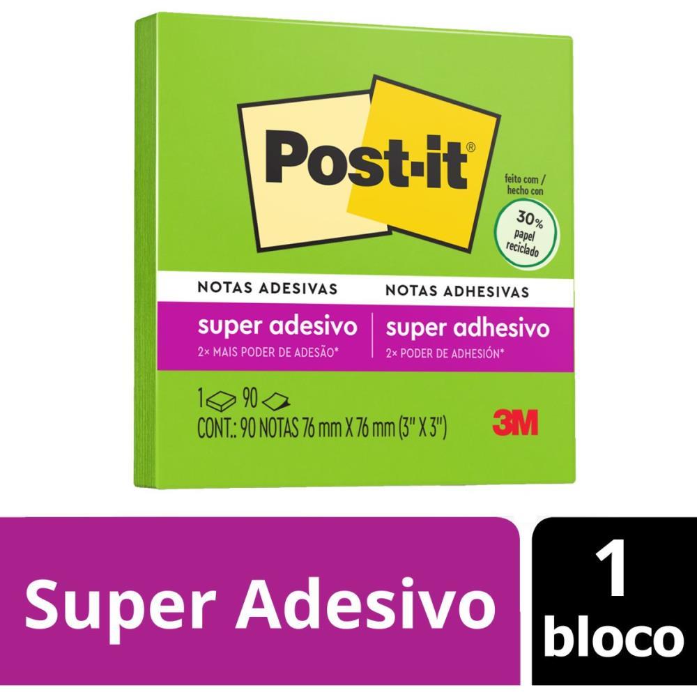 Bloco de Recado POST-IT 76X76MM Verde Limeade 90FLS.