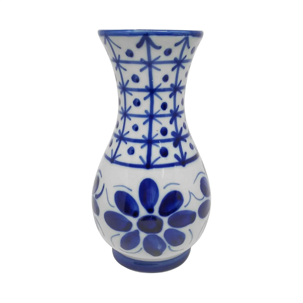 Vaso modelo Colonial feito e Pintado a mão - Monte Sião 23cm
