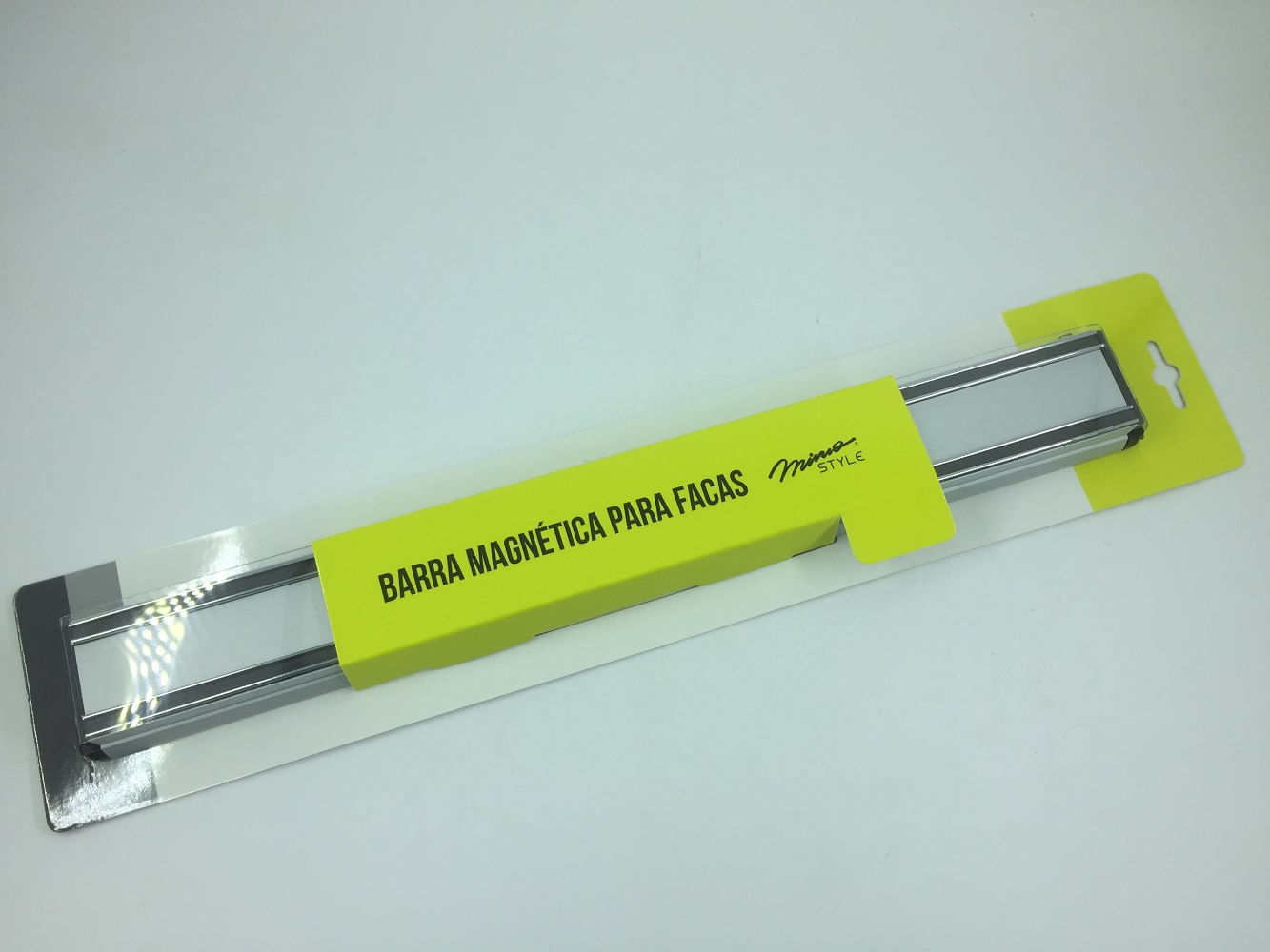 Barra magnética base de alumínio para facas, tesouras e ferramentas