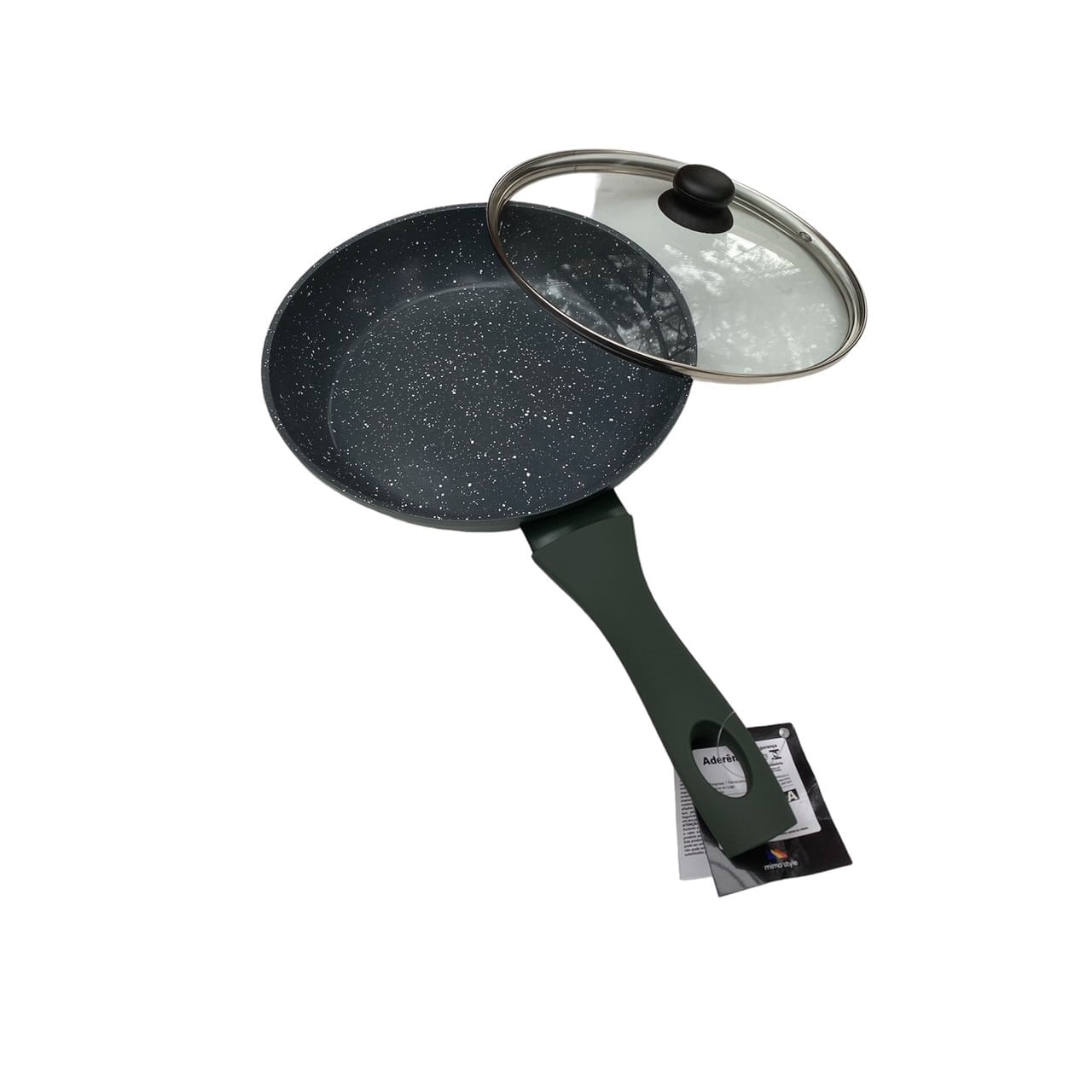 Frigideira indução rev. Ceramico 20cm Jade com tampa vidro