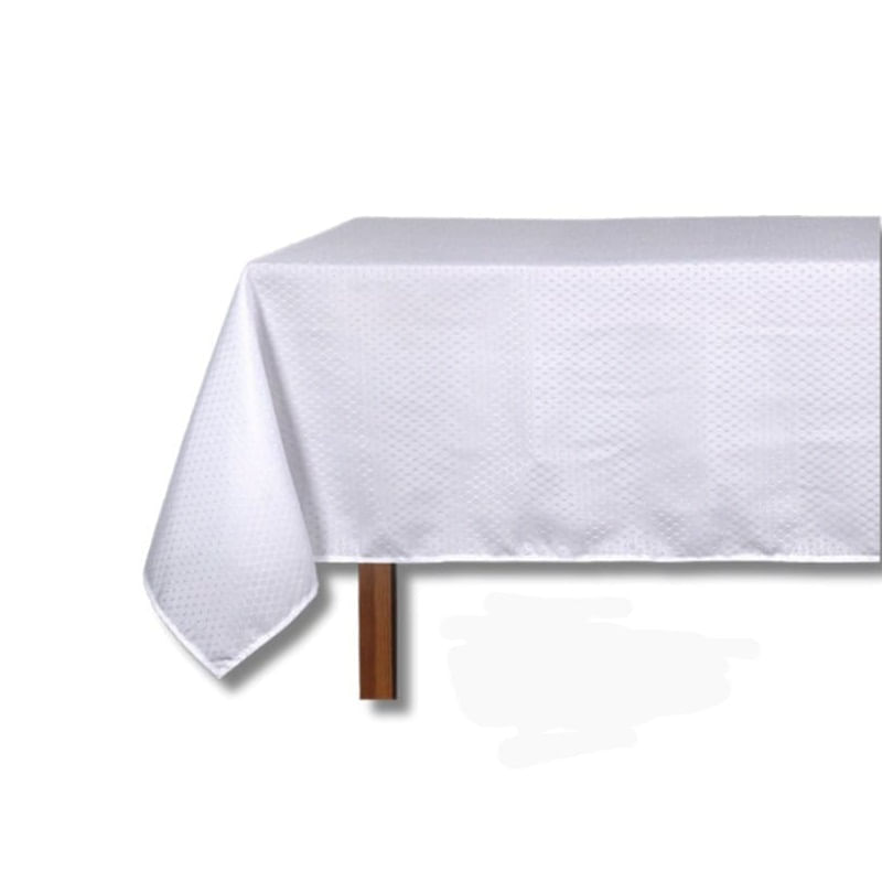 Toalha mesa limpa facil Jacquard Branca Regina Quadrada 1,40