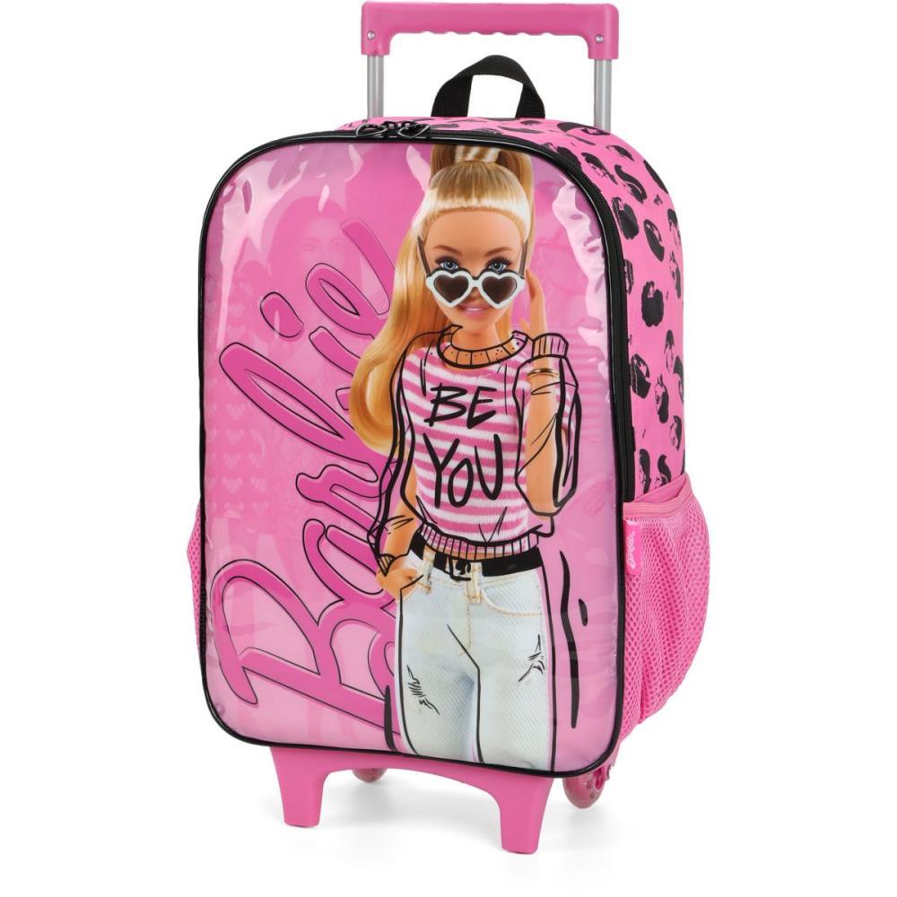 Mochila Infantil com Rodinha Barbie G Rosa