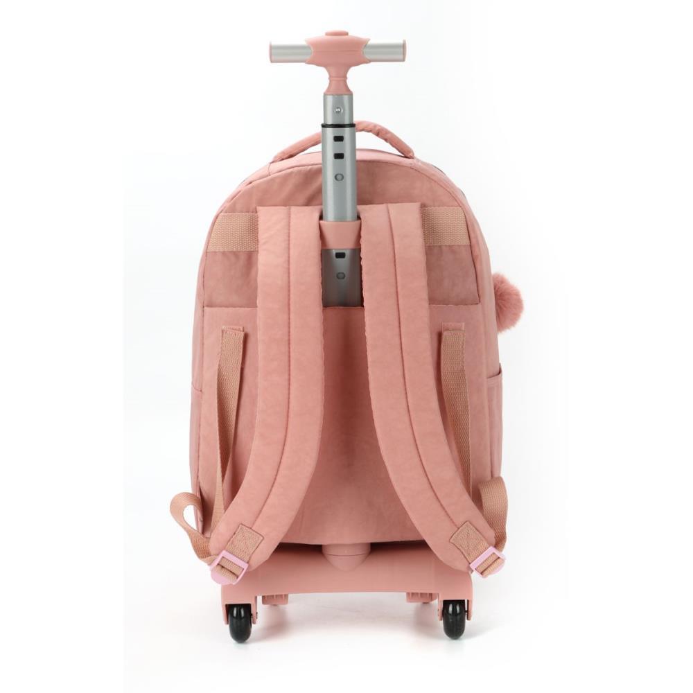 Mochila com Rodinha UP4YOU Crinkle G Nude
