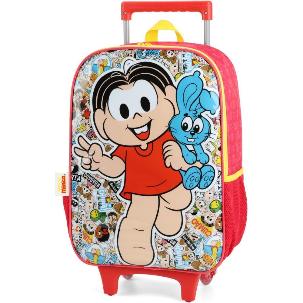 Mochila Infantil com Rodinha T. da Monica G Vermelha